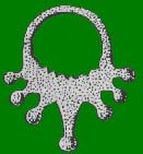 Височное кольцо с лучами-каплями...